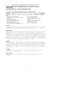 DEPARTMENTOFADMINISTRATIVEANDFINANCIALSERVICES  DEPARTMENTOFADMINISTRATIVEANDFINANCIAL SERVICES RICHARDROSEN,ACTINGCOMMISSIONER CentralOffice:3RDFLOORCROSSOFFICEBLDNG,AUGUSTA,ME04333