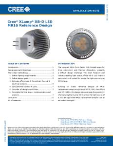 CLD-AP95 rev 0B  application note Cree® XLamp® XB-D LED MR16 Reference Design