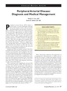 Clinical Review Article  Peripheral Arterial Disease: Diagnosis and Medical Management Wendy S. Tzou, MD Emile R. Mohler, III, MD