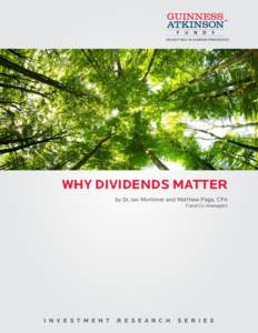 Dividends / Financial ratios / Stock market / Dividend / Equity securities / Rate of return / Earnings growth / Total return / Equity / Financial economics / Finance / Economics