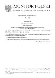 MONITOR POLSKI DZIENNIK URZĘDOWY RZECZYPOSPOLITEJ POLSKIEJ Warszawa, dnia 29 kwietnia 2013 r. Poz. 341 KOMUNIKAT MINISTRA GOSPODARKI 1)