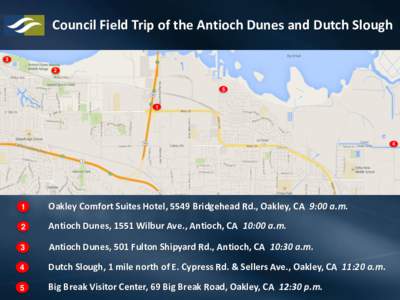 Council Field Trip of the Antioch Dunes and Dutch Slough 3 2 5