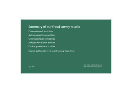 Summary of fraud survey results