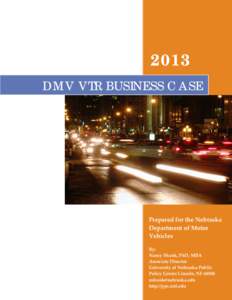 Microsoft Word - DMV VTR BUSINESS CASE FINAL[removed]