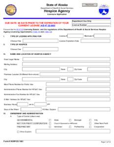 State of Alaska  Print Form Department of Health & Social Services