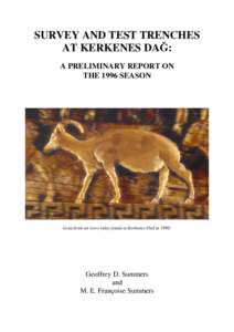 SURVEY AND TEST TRENCHES AT KERKENES DAĞ: A PRELIMINARY REPORT ON THE 1996 SEASON  Goat from an ivory inlay found at Kerkenes Dað in 1996.