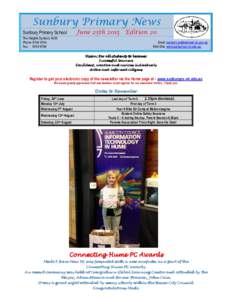 Sunbury Primary News June 25th 2015 Sunbury Primary School  Edition 20