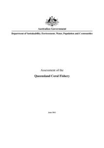 Assessment of the Queensland Coral Fishery June 2012