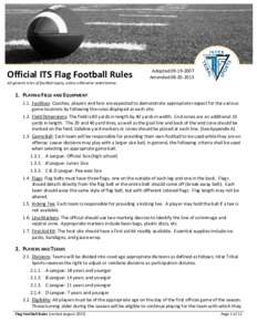 Microsoft Word - Flag Football Rules[removed]Season