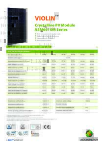 VIOLIN  TM Crystalline PV Module ASM6610M Series