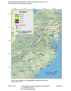 USGS: Groundwater-level response to Virginia Earthquake - selected Virginia wells