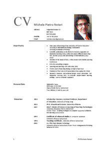 CV  Michele Pietro Notari