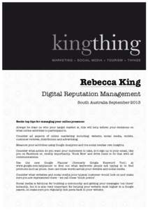 Microsoft Word - Digital Reputation Management Rebecca King September 2013.docx