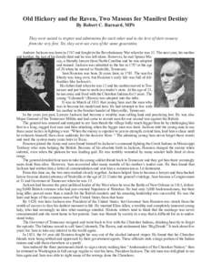 Second Party System / Texas Revolution / Presidents of the Republic of Texas / Sam Houston / Cherokee Nation / Grand Lodge of Texas / Andrew Jackson / Cherokee / Battle of the Alamo / Politics of the United States / Tennessee / Political parties in the United States