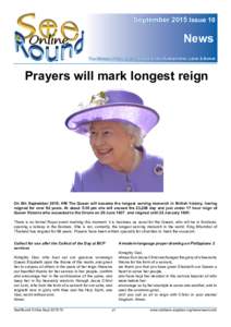September 2015 Issue 10  News The Diocese of St Albans in Bedfordshire, Hertfordshire, Luton & Barnet  Prayers will mark longest reign