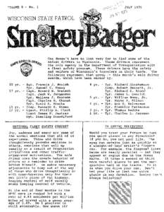 Smokey Badger, vol. 8, no. 1 - July 1975
