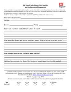Microsoft Word - Bull Shoals Draft Written Comments Form July[removed]docx