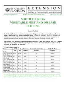 Fruit / Tomatoes / Lake Okeechobee / Manatee / Alternaria solani / Caloosahatchee River / Southwest Florida / Fungicide use in the United States / Geography of Florida / Florida / Everglades