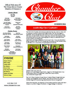 Official Publication Of The Celina-Mercer County Chamber of Commerce Chamber Officials Janet White Save-A-Life