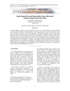 Template for Electronic Journal of Severe Storms Meteorology Submissions