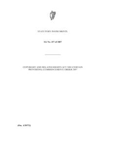 STATUTORY INSTRUMENTS.  S.I. No. 157 of 2007 ————————