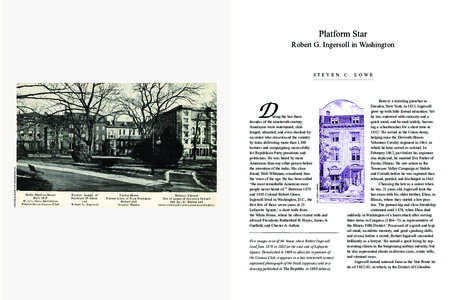 Platform Star Robert G. Ingersoll in Washington STEVEN  D.C. PUBLIC LIBRARY