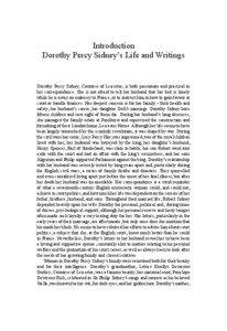 Introduction Dorothy Percy Sidney’s Life and Writings