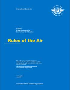 International Standards  Annex 2 to the Convention on International Civil Aviation