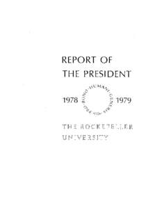 REPORT OF THE PRESIDENT 1979 REPORT