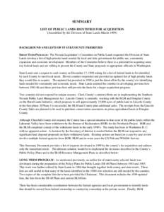 Environment of the United States / Land use / United States Department of the Interior / Conservation in the United States / Feral horses / Bureau of Land Management / Wild and Free-Roaming Horses and Burros Act / Land management / Public land / Real property law