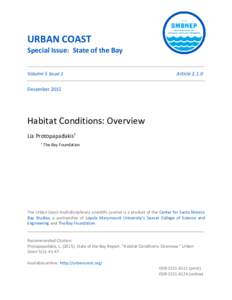 URBAN COAST Special Issue: State of the Bay Volume 5 Issue 1 Article 2.1.0