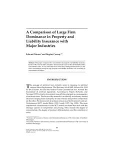 Nissan.fm Page 58 Monday, September 17, 2001 3:45 PM  A Comparison of Large Firm Dominance in Property and Liability Insurance with Major Industries