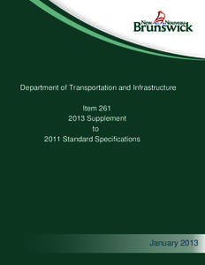 Department of Transportation and Infrastructure Item[removed]Supplement to 2011 Standard Specifications