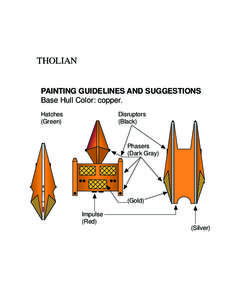 THOLIAN PAINTING GUIDELINES AND SUGGESTIONS Base Hull Color: copper. Hatches (Green)
