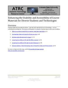 ISO standards / Artificial intelligence applications / Electronic documents / Assistive technology / Optical character recognition / Unicode / Portable Document Format / Microsoft Office shared tools / Preview / Screen reader