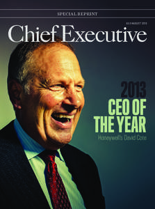 SPECIAL REPRINT JULY/AUGUST[removed]CEO OF THE YEAR