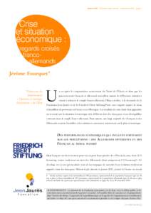 Note n°241 - Fondation Jean-Jaurès - 8 décembrepage 1  Crise et situation économique : regards croisés