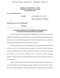 Case 1:07-cv[removed]Document 178  Filed[removed]Page 1 of 3 UNITED STATES DISTRICT COURT NORTHERN DISTRICT OF ILLINOIS