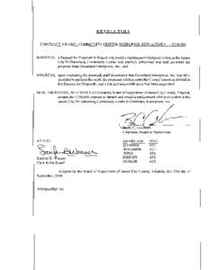 RESOLUTION CONTRACT AWARD - COMMUNITY CENTER WHIRLPOOL REPLACEMENT - $238,000  WHEREAS,	 a Request for Proposals to furnish and install a replacement whirlpool system at the James