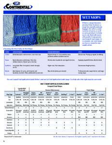 WET MOPS Wilen’s comprehensive product line features a mop for any job and any budget. We offer a wide variety of yarns as well