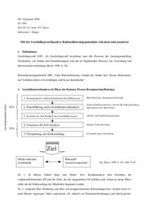 HS: Allgemeine BWL SS 1999 Prof. Dr. Dr. habil. H-T. Beyer Referentin: I. Krüger  Mit der Geschäftsprozeßanalyse Rationalisierungspotentiale erkennen und umsetzen