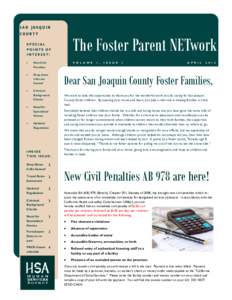SAN JOAQUIN COUNTY SPECIAL POINTS OF INTEREST: