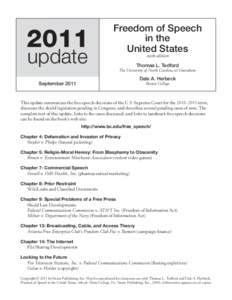 2011 update Freedom of Speech in the United States
