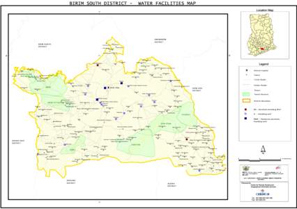 BIRIM SOUTH DISTRICT -  WATER FACILITIES MAP Location Map  -1