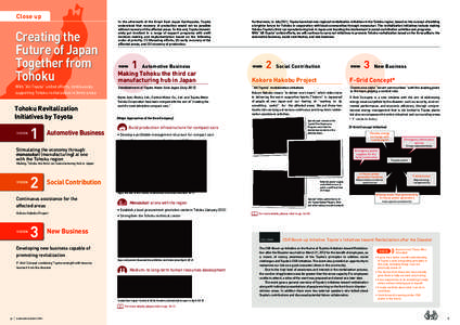Close up  Creating the Future of Japan Together from Tohoku 