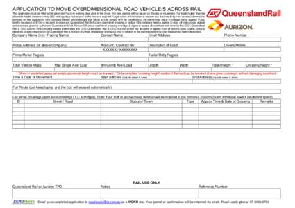 Microsoft Word - Aurizon Application Form