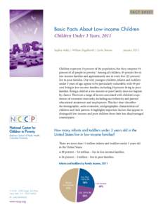 FA C T S H E E T  Basic Facts About Low-income Children Children Under 3 Years, 2011 Sophia Addy | William Engelhardt | Curtis Skinner