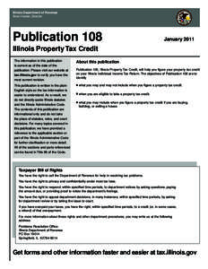 Illinois Department of Revenue Brian Hamer, Director Publication 108  January 2011