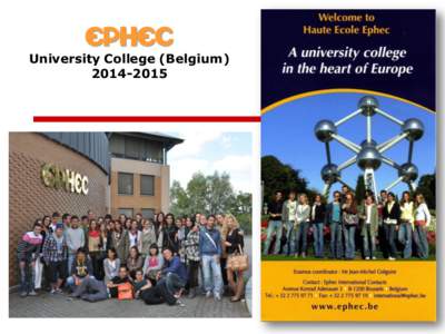 EPHEC University College (Belgium EPHEC in brief 