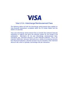 Microsoft Word - Visa USA Interchange Reimbursement Fees AprilRevised No Visa Infinite